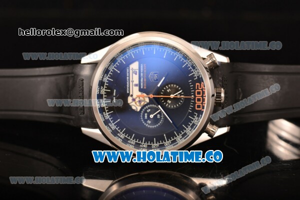 Tag Heuer Mikrogirder 2000 Chrono Miyota Quartz Steel Case with Black Dial and Rubber Strap - Orange Second Hand - Click Image to Close
